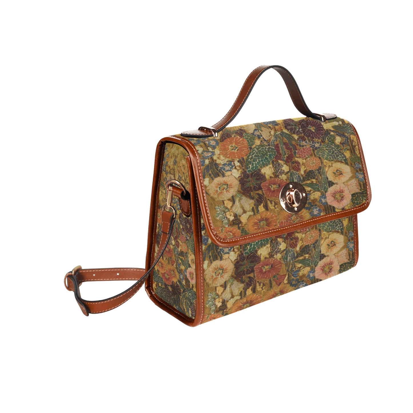 Waterproof Canvas Bag-Brown (All Over Print) (1641)