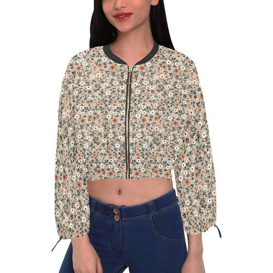 Women's Chiffon Cropped Jacket (Model H30)