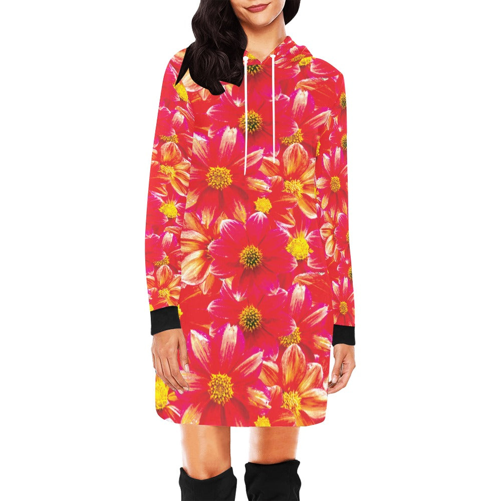 Women's All Over Print Hoodie Mini Dress (H27)