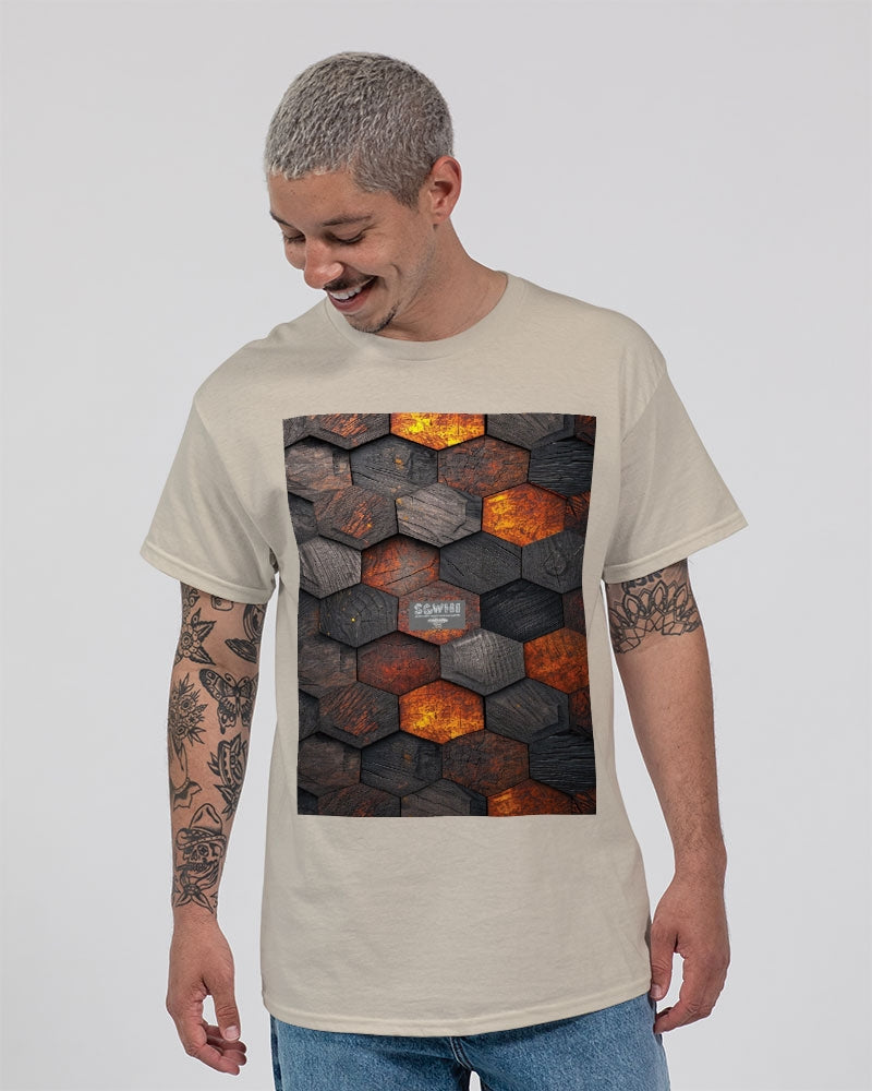 Cool stone hexagon patten 3D Unisex Ultra Cotton T-Shirt | Gildan