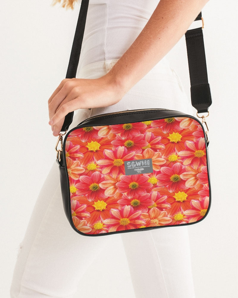 Beautiful blood orange flower design Crossbody Bag