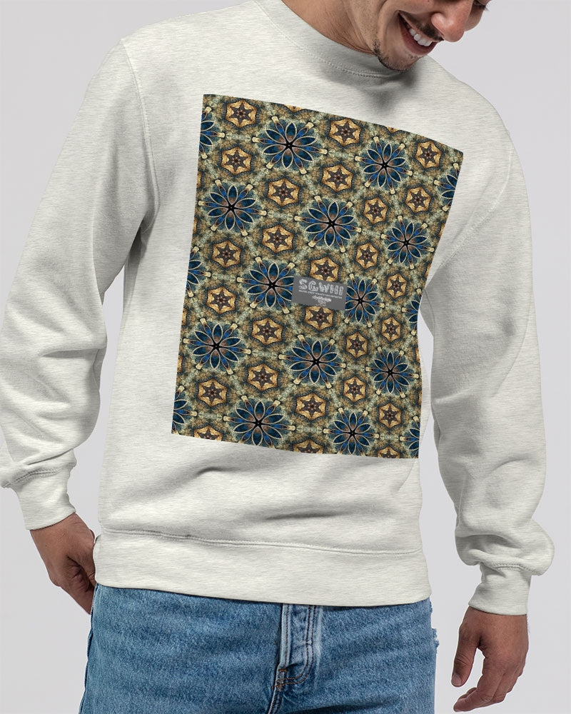 Green & Dark Blue almost star pattern. Unisex Premium Crewneck Sweatshirt | Lane Seven