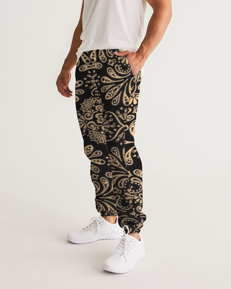 Man of Elegance Men's All-Over Print Track Pants