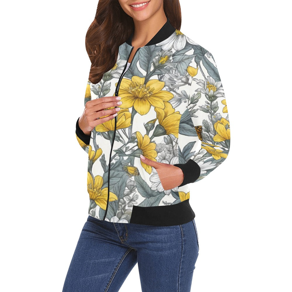 All Over Print Bomber Jacket for Women ( H19)