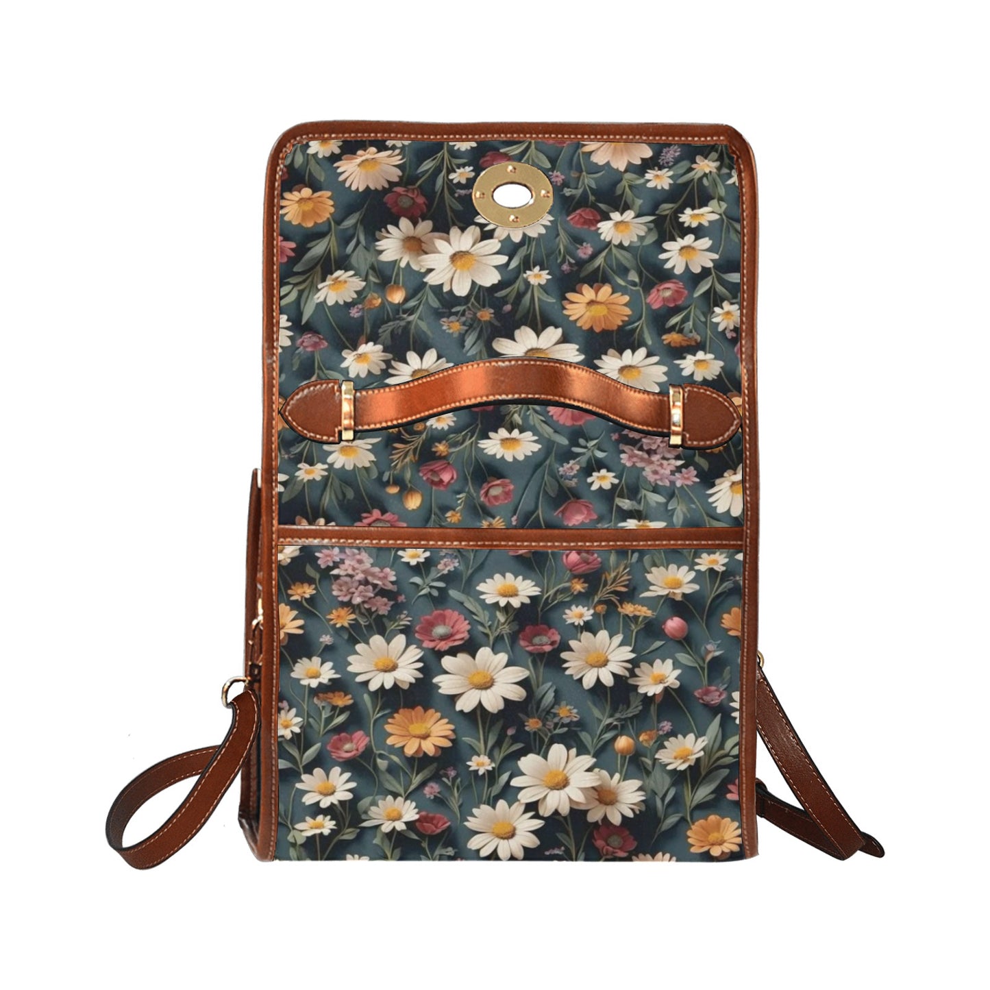 Waterproof Canvas Bag-Brown (All Over Print) (1641)