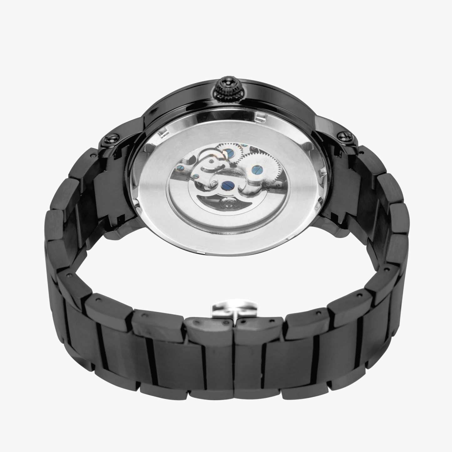 Silver grey white hair inspiration abstract pattern New Steel Strap Automatic Watch (With Indicators)