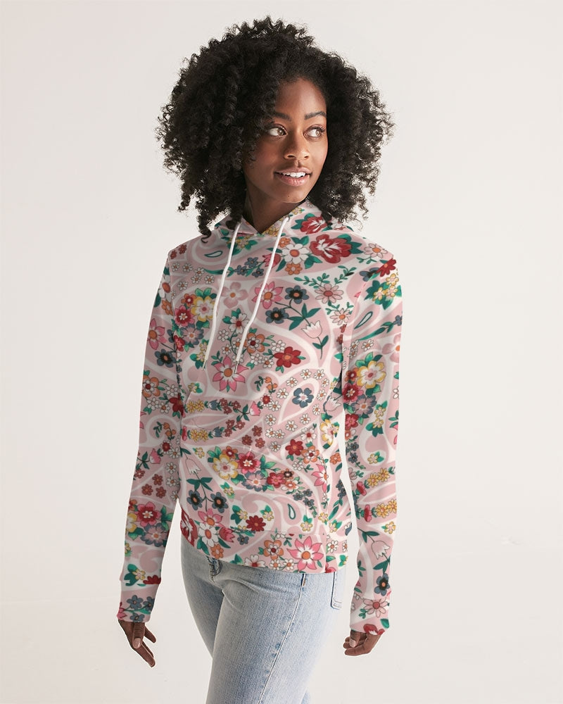 Pink abstract Pretty Sisters Women's All-Over Print Hoodie