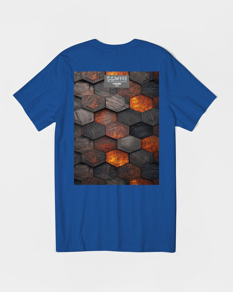 Cool stone hexagon patten 3D Unisex Jersey V-Neck Tee | Bella + Canvas