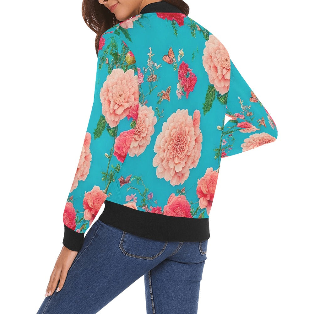 All Over Print Bomber Jacket for Women ( H19)