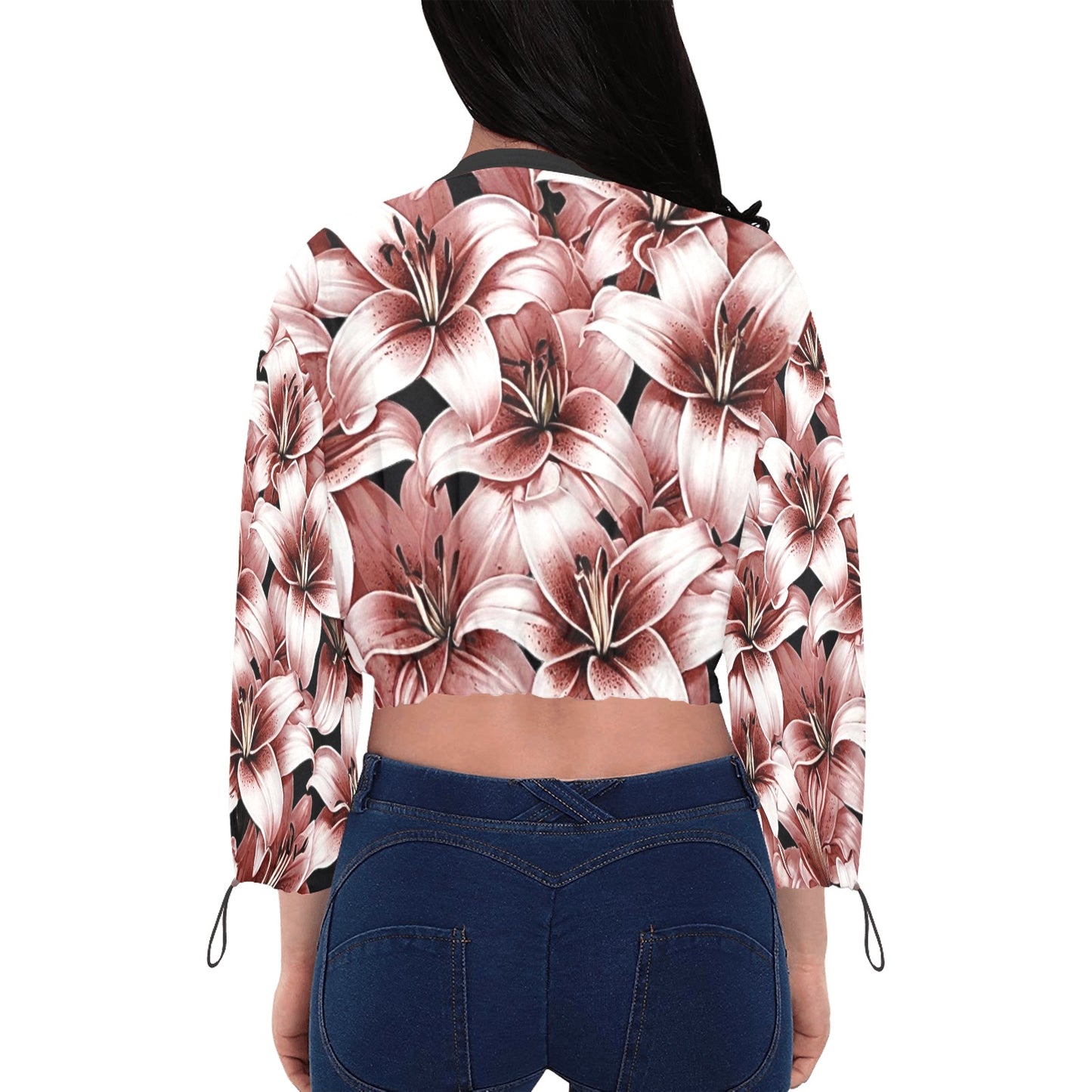 Women's Chiffon Cropped Jacket (Model H30)