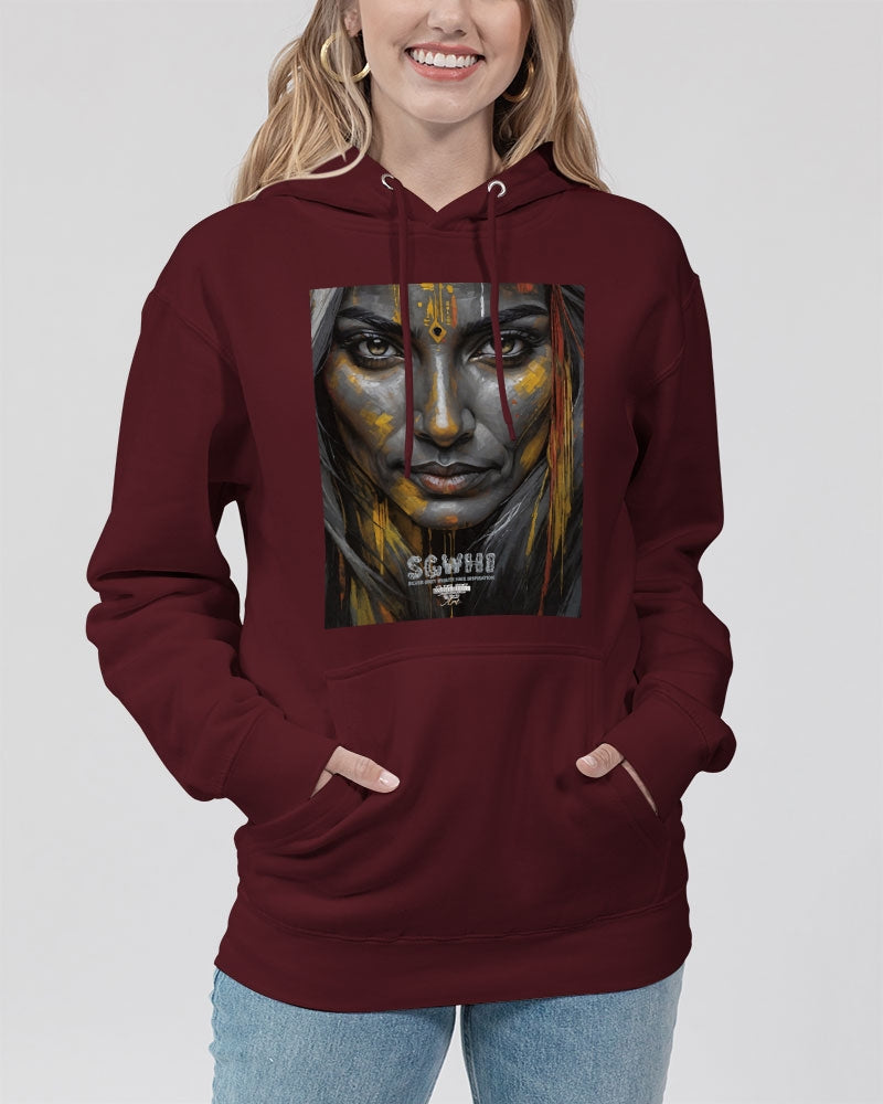 South Asian silver grey white hair sisters portrait [3] Unisex Premium Pullover Hoodie | Lane Seven