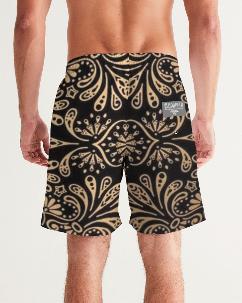 Man of Elegance Men's All-Over Print Swim Trunk