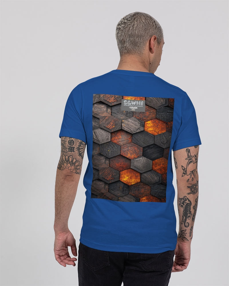 Cool stone hexagon patten 3D Unisex Jersey V-Neck Tee | Bella + Canvas