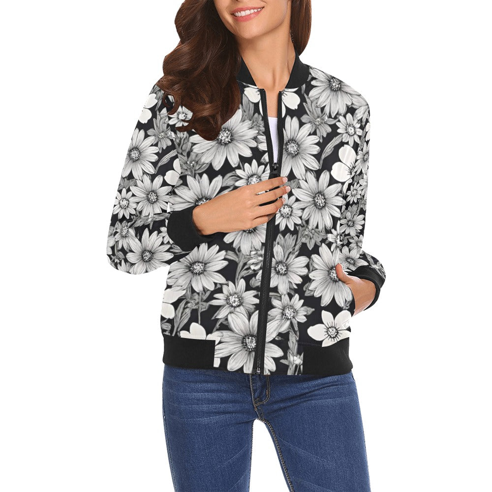 All Over Print Bomber Jacket for Women ( H19)