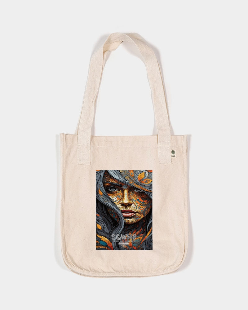 Beautiful Mosaic White Sister  Organic Cotton Canvas Market Tote | Econscious