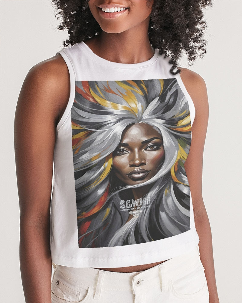 Black Sister Collection [Part 1 ] Women's All-Over Print Cropped Tank