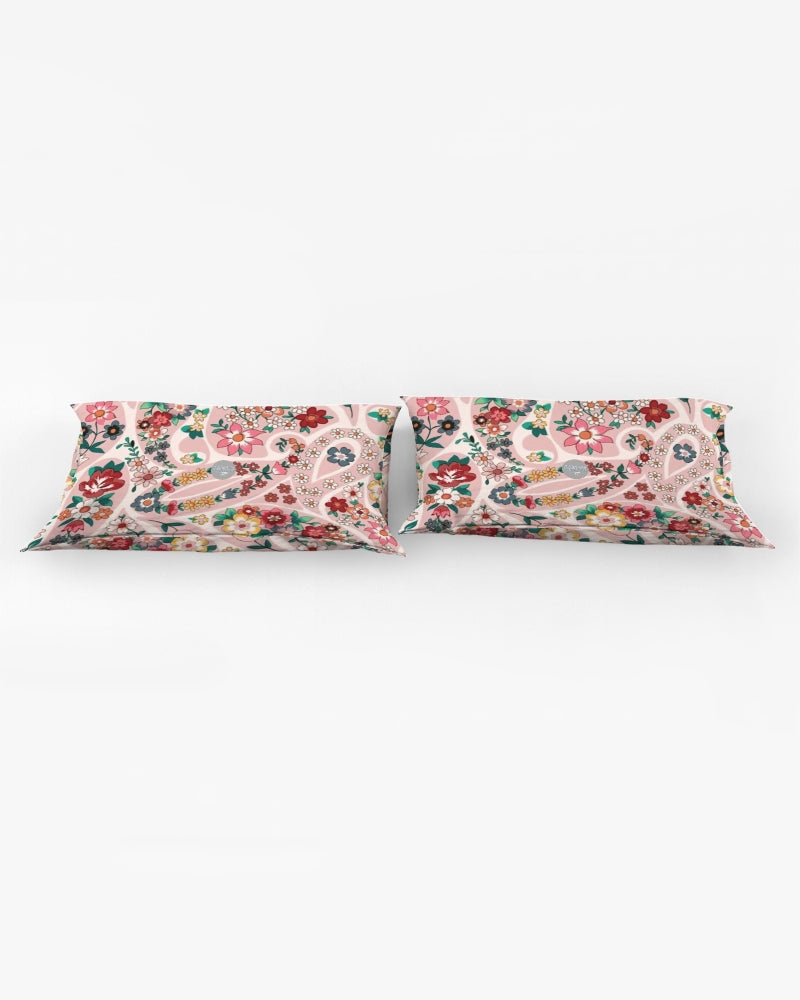 Pink abstract Pretty Sisters King Pillow Case