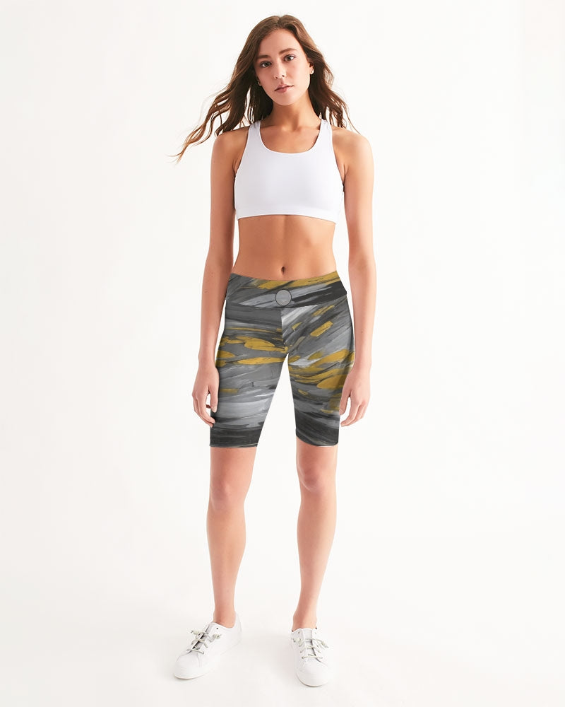 Black Sister Collection [Part 1 ] Women's All-Over Print Mid-Rise Bike Shorts