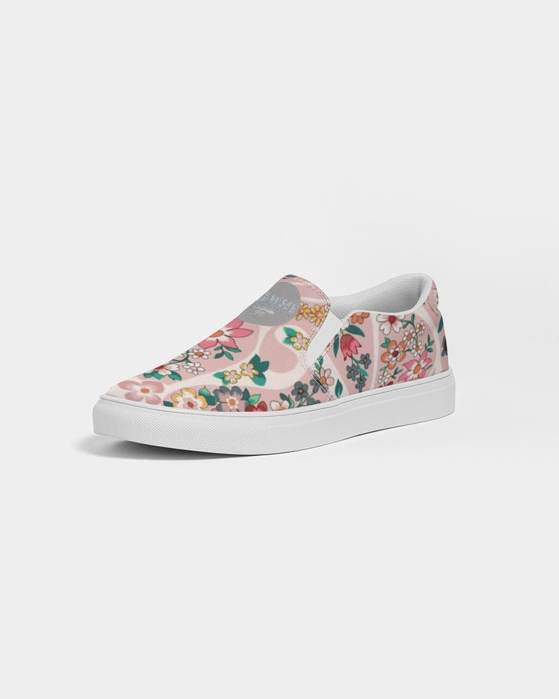 Pink abstract Pretty Sisters Women's Slip-On Canvas Shoe