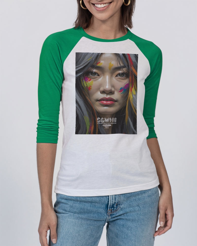 Asian Collection (Part 2 ) Unisex Three-Quarter Sleeve Baseball Tee | Bella + Canvas