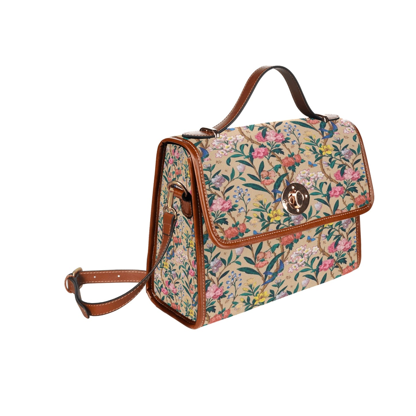 Waterproof Canvas Bag-Brown (All Over Print) (1641)