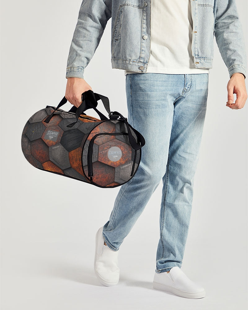 Cool stone hexagon patten 3D Sports Duffle Bag