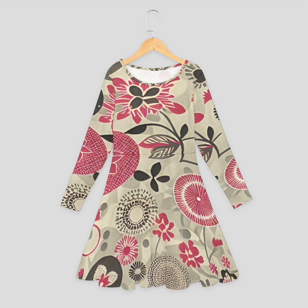 Girls' long sleeve dress