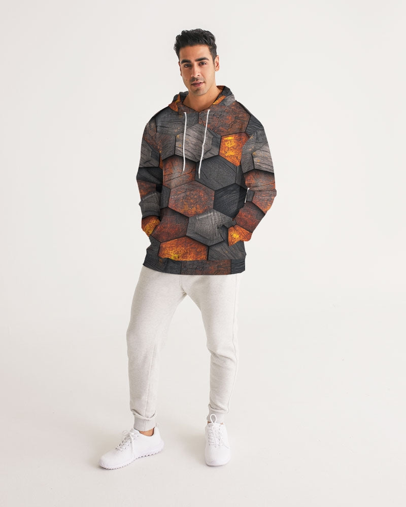 Cool stone hexagon patten 3D Men's All-Over Print Hoodie