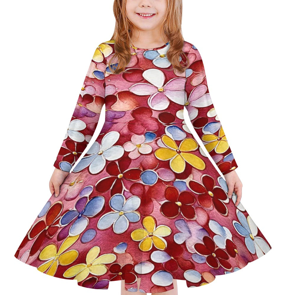 Girls' long sleeve dress