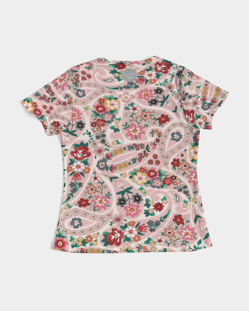 Pink abstract Pretty Sisters Women's All-Over Print Tee