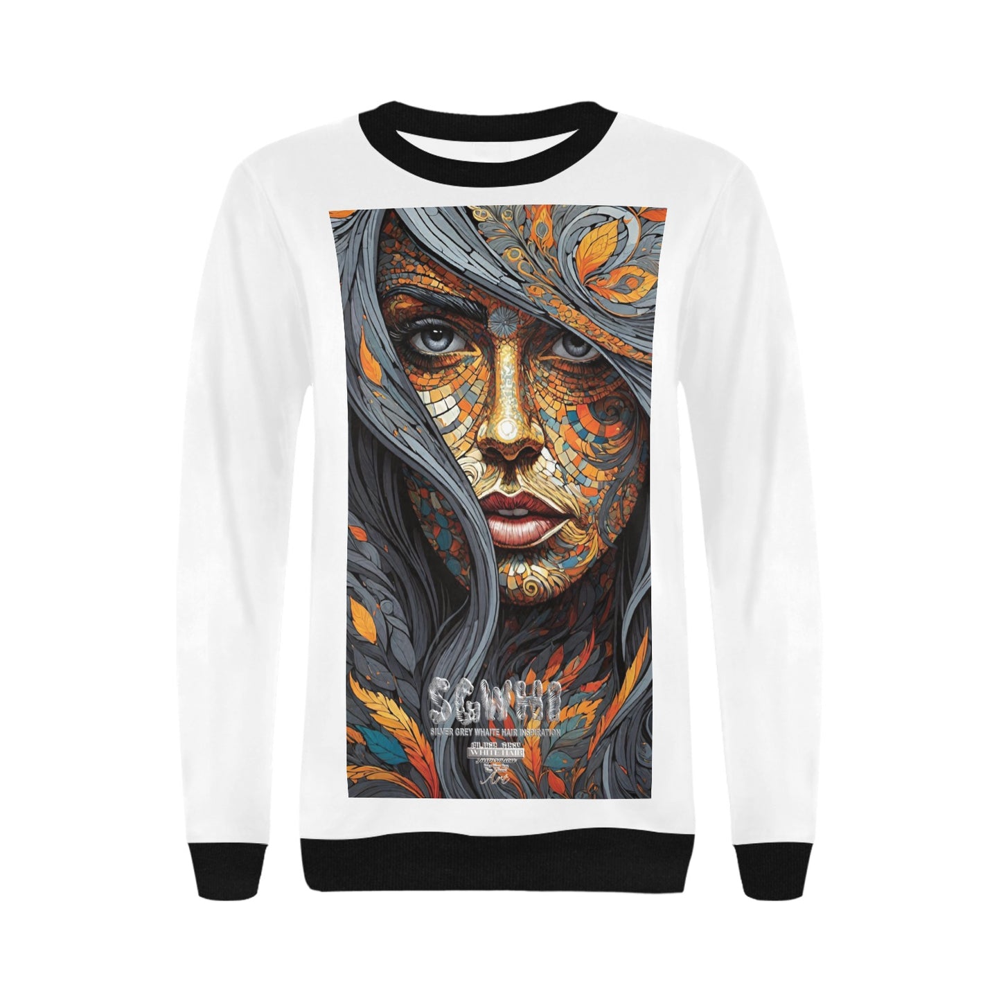 Women's Rib Cuff Crew Neck Sweatshirt (H34)