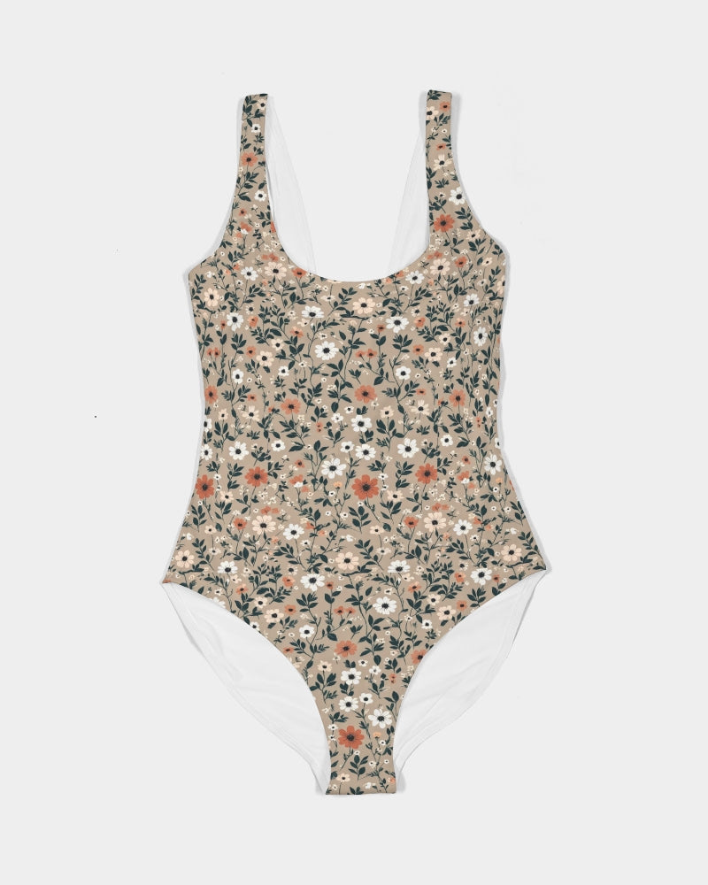 Busy and pretty Women's All-Over Print One-Piece Swimsuit