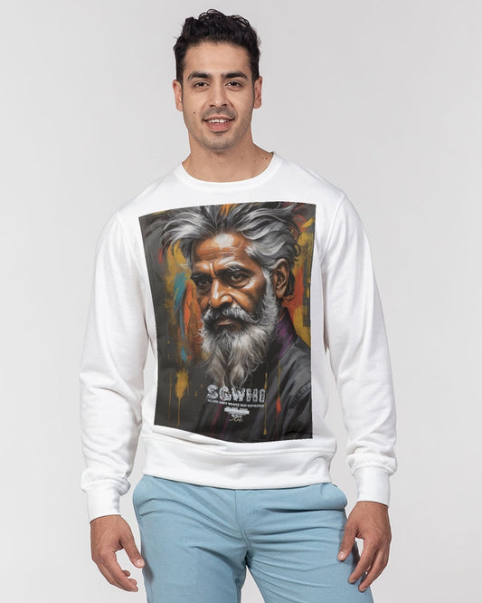 South Asian Knight Men's All-Over Print Classic French Terry Crewneck Pullover