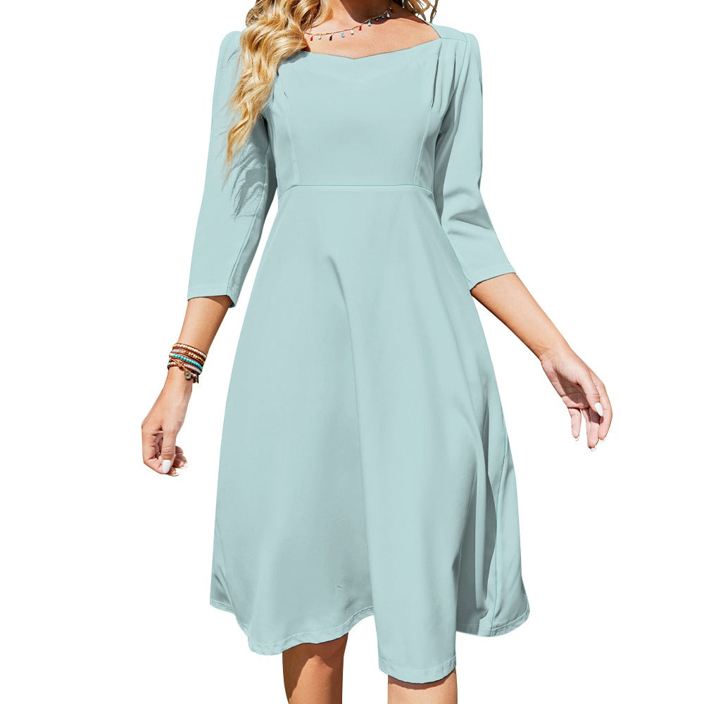 Sweetheart Knot Flare Dress