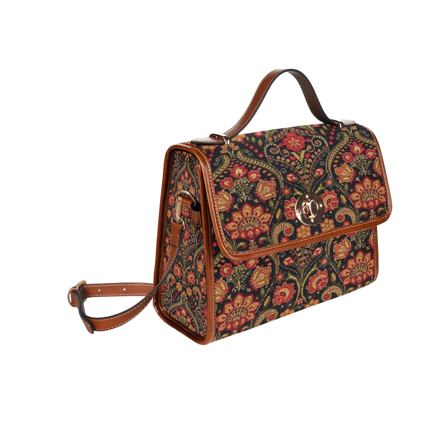 Waterproof Canvas Bag-Brown (All Over Print) (1641)