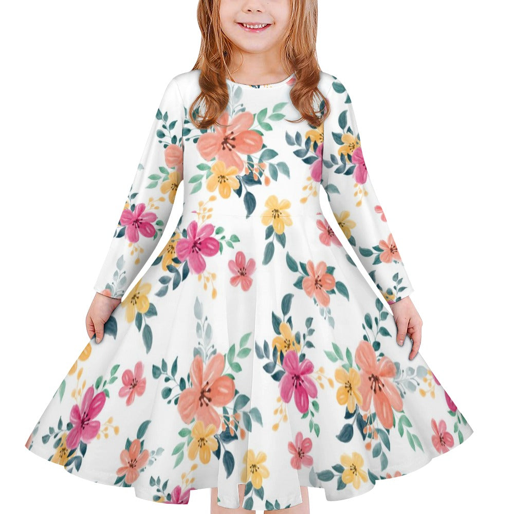 Girls' long sleeve dress