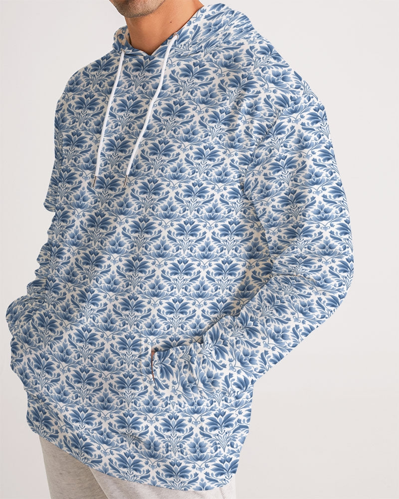 light blue Royal patten  Men's All-Over Print Hoodie