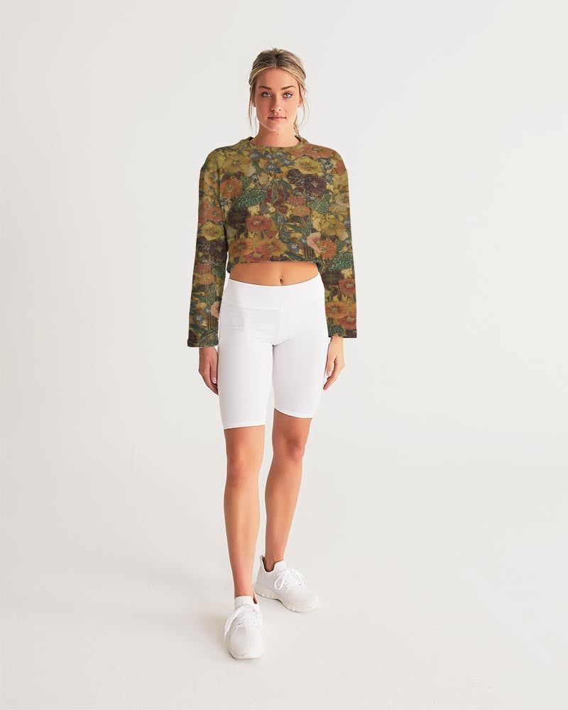 Autumn play Women's All-Over Print Cropped Sweatshirt