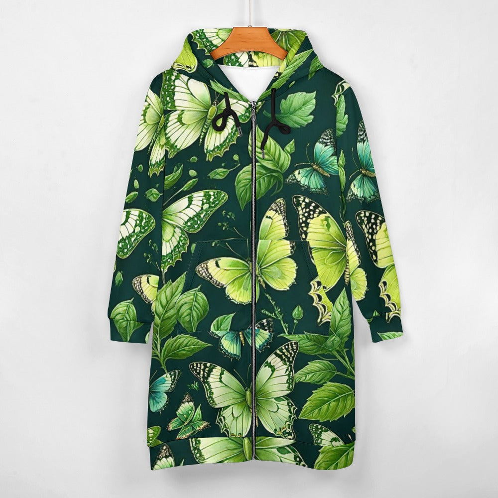 Women's full print long Hoodie