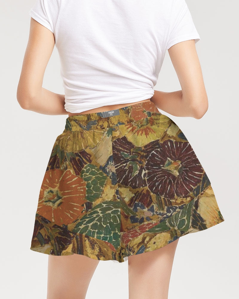 Autumn play Women's All-Over Print Ruffle Shorts