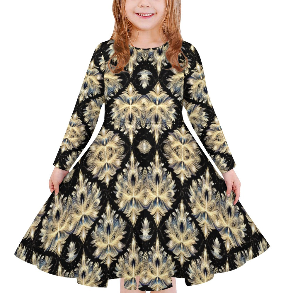 Girls' long sleeve dress