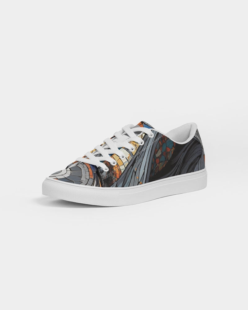 Beautiful Mosaic White Sister  Women's Faux-Leather Sneaker