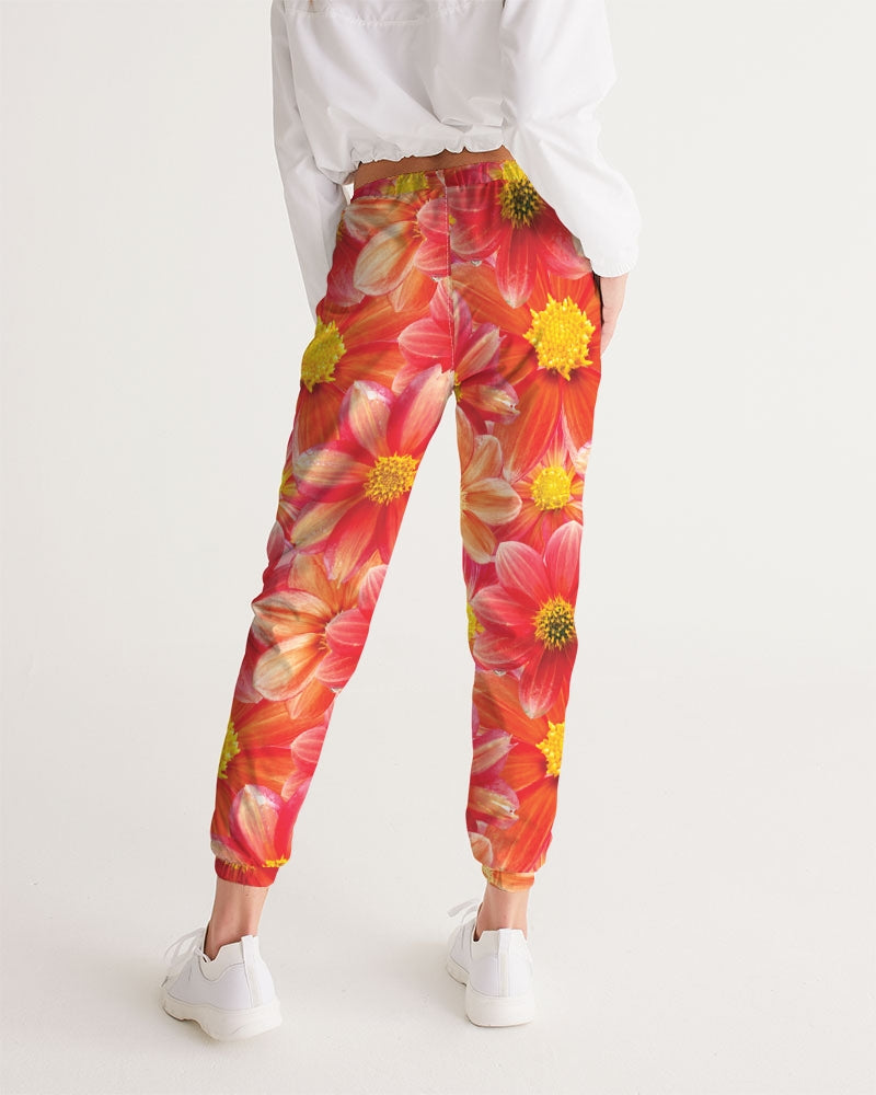 Beautiful blood orange flower design Women's All-Over Print Track Pants