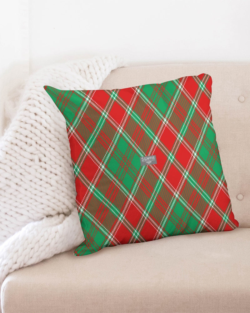 Red & Green cross pattern Throw Pillow Case 20"x20"