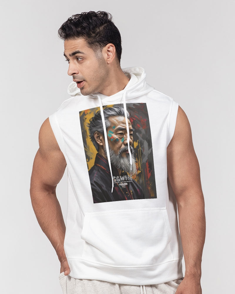 Asian Knight Men's All-Over Print Heavyweight Sleeveless Hoodie