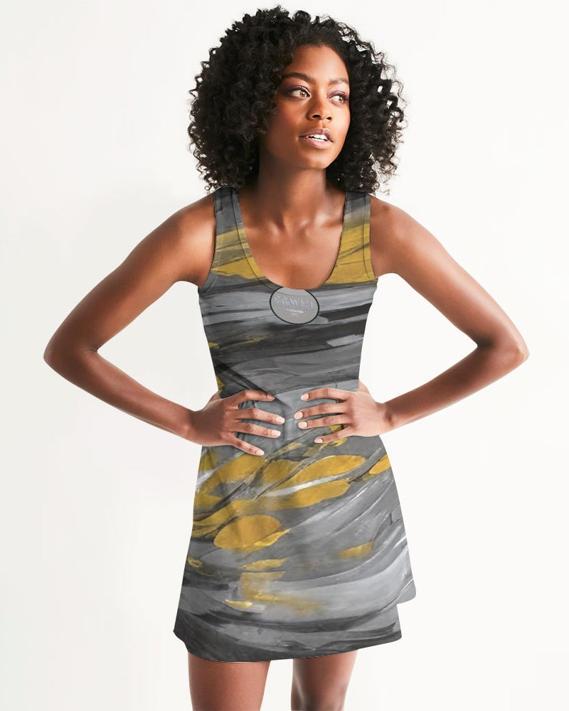 Black Sister Collection [Part 1 ] Women's All-Over Print Racerback Dress