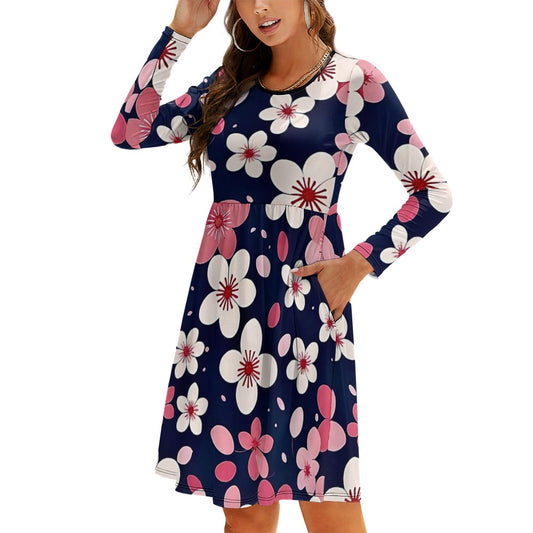 Round neck baggy dress