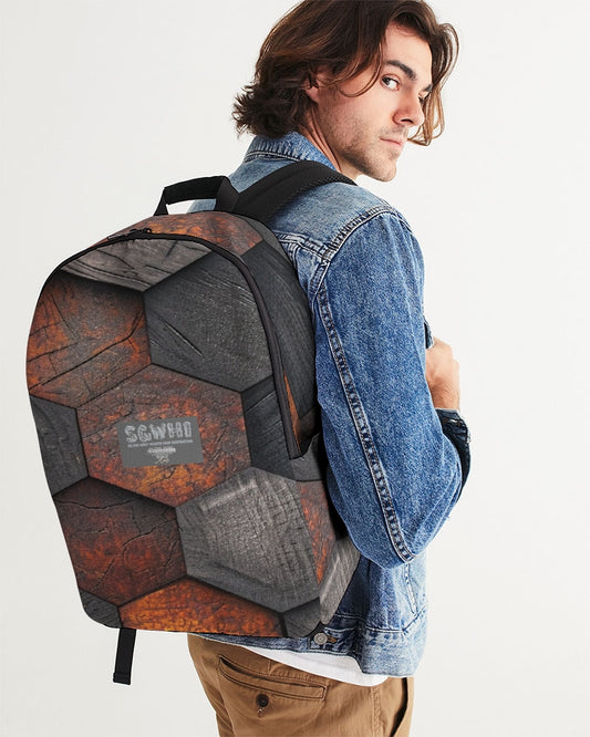 Cool stone hexagon patten 3D Large Backpack