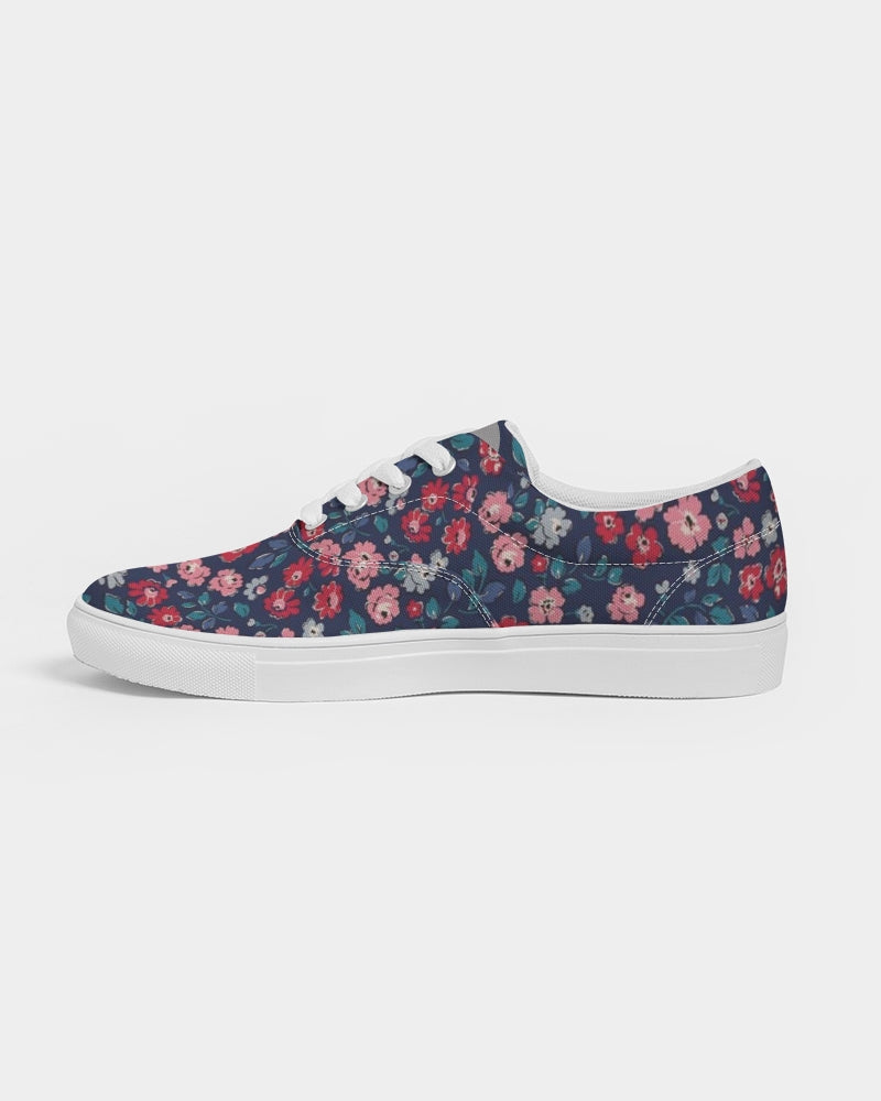 Midnight blue pretty glance.  Women's Lace Up Canvas Shoe