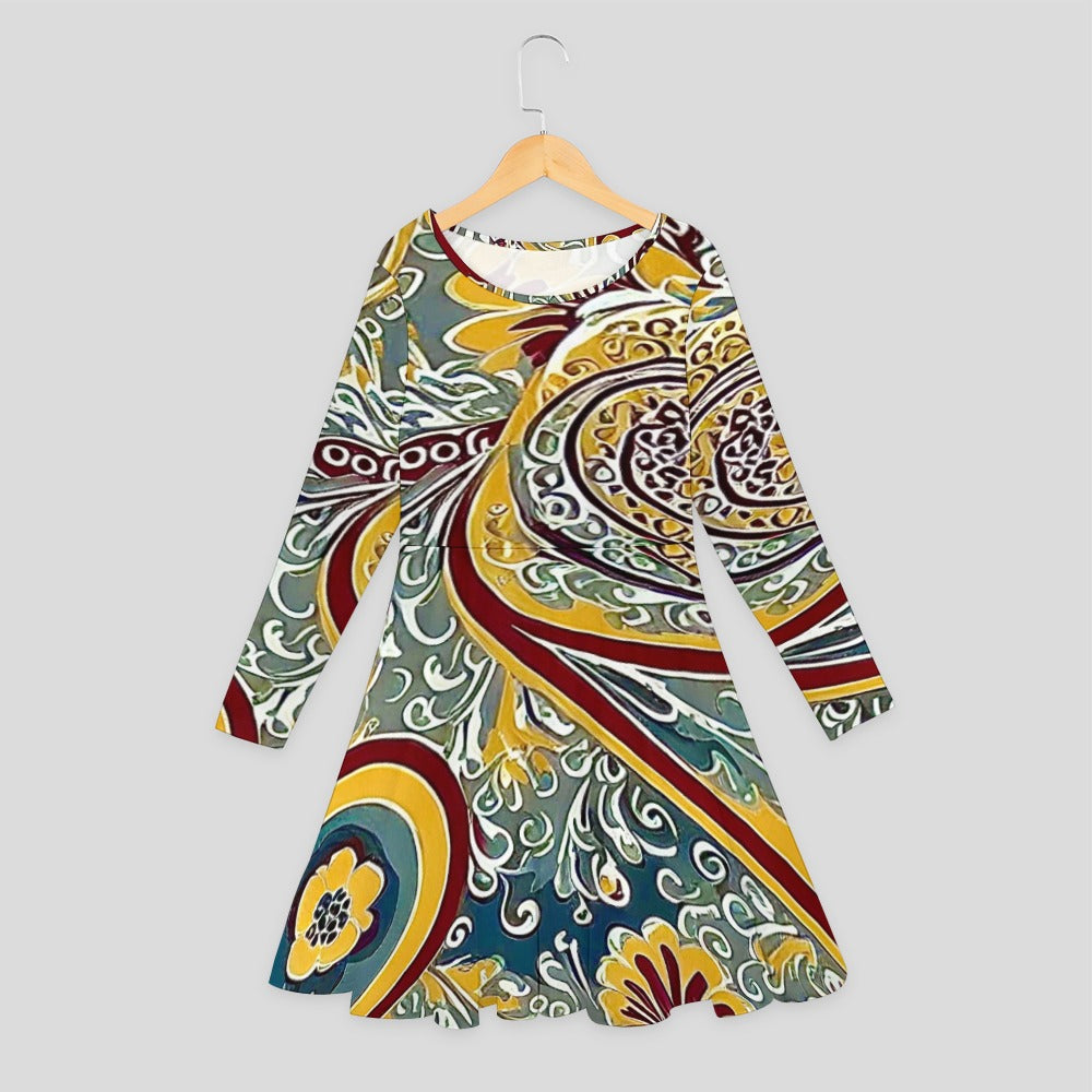 Girls' long sleeve dress